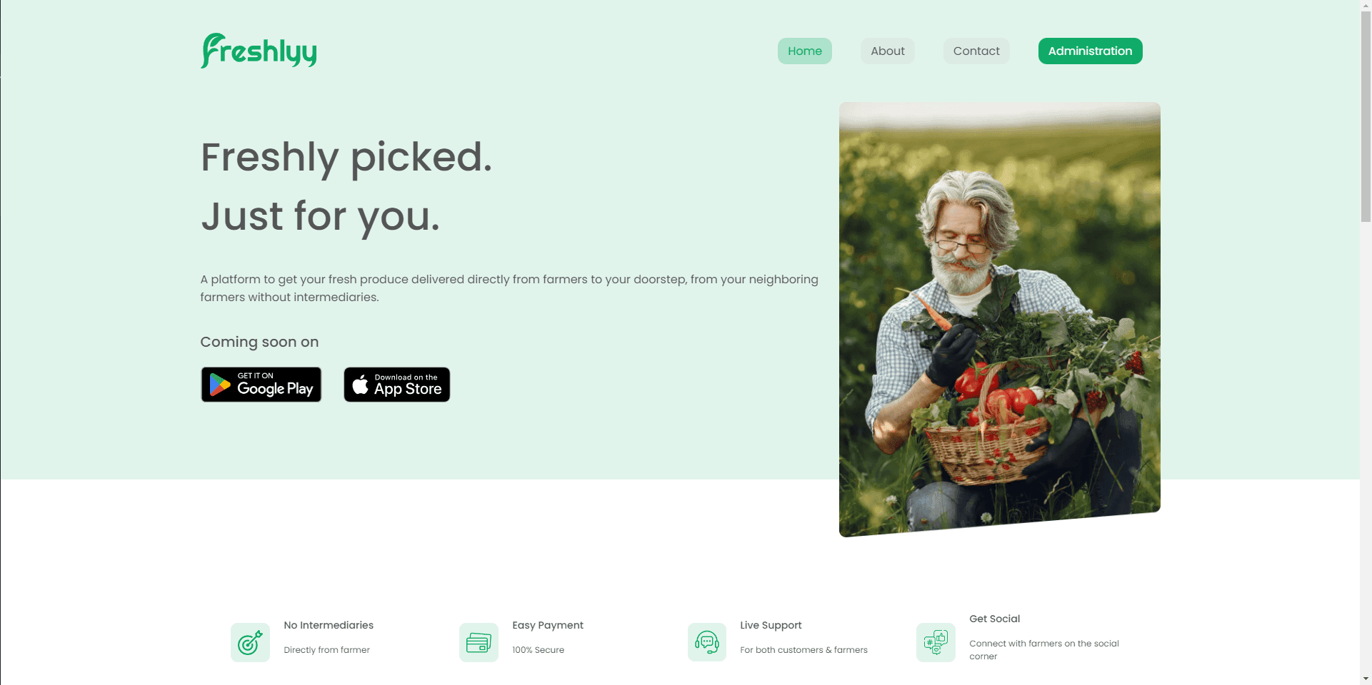 Freshlyy Landing Page