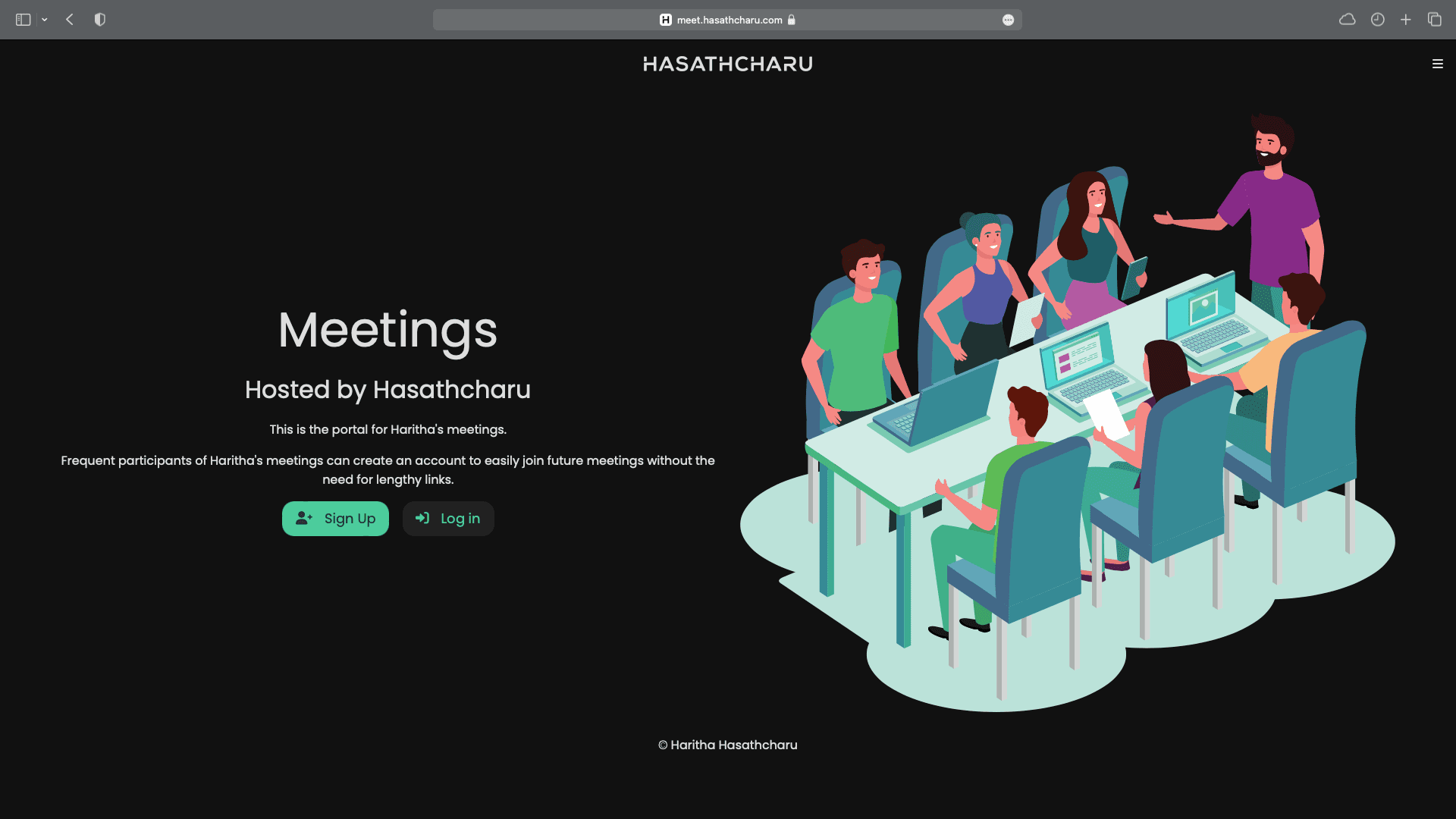 Meeting Portal Home Page