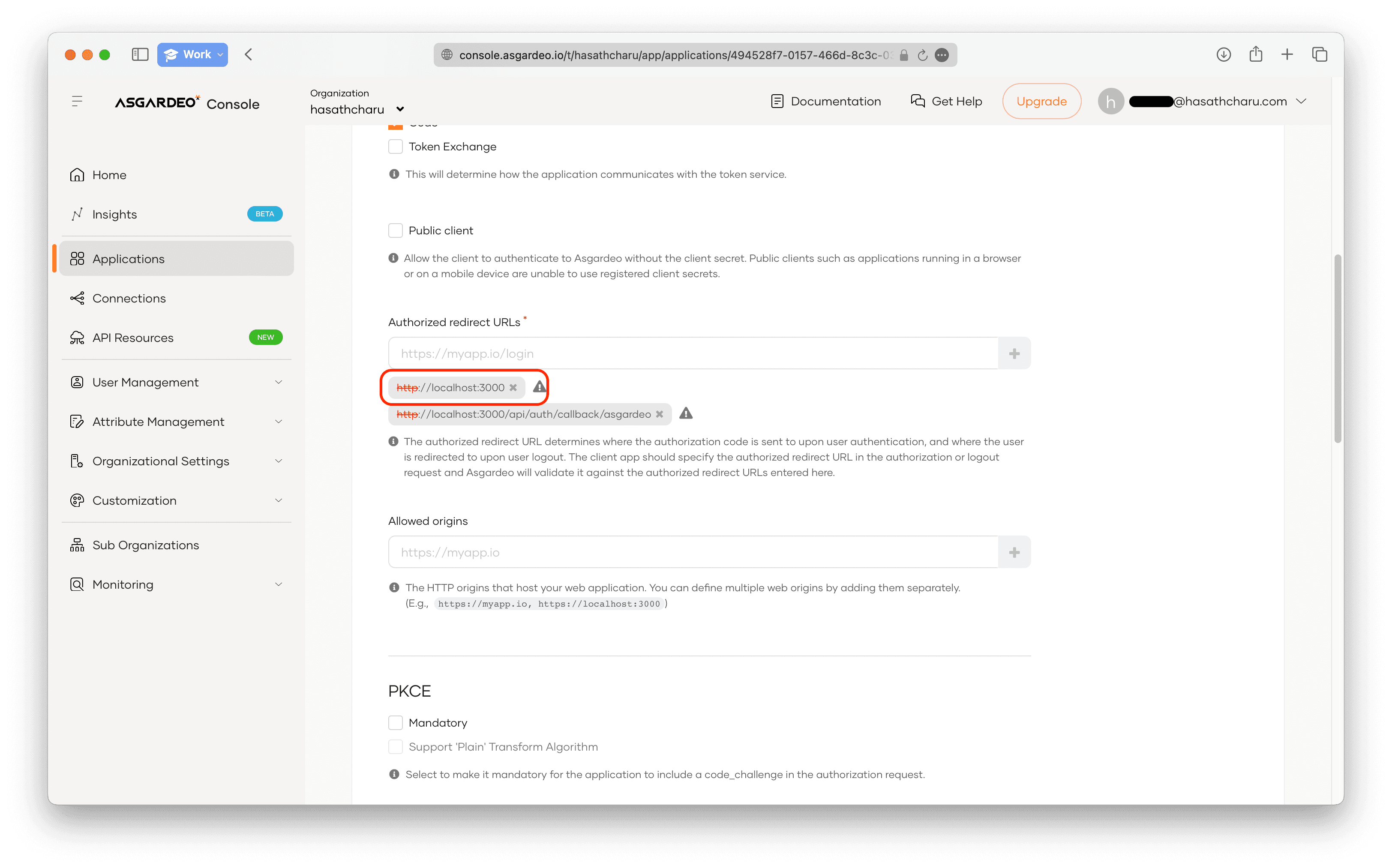 Adding another callback URL