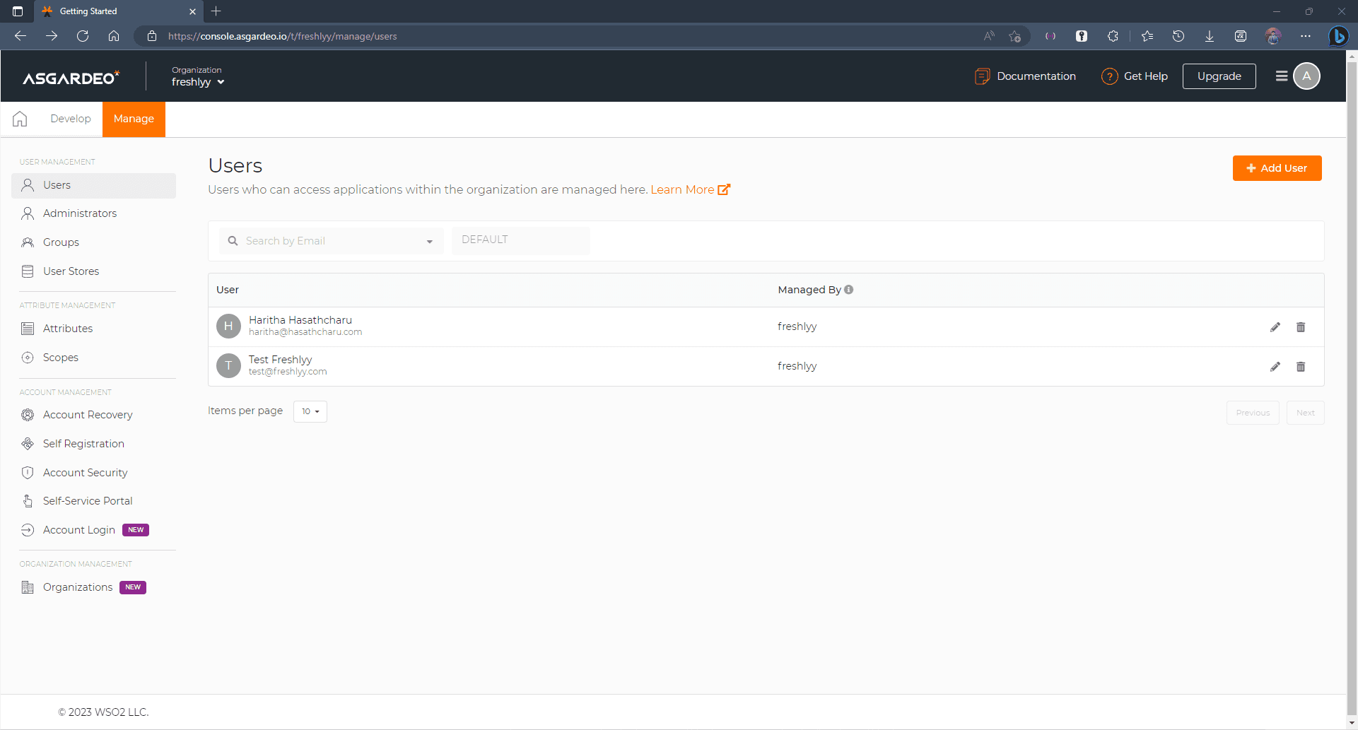 User Management Dashboard